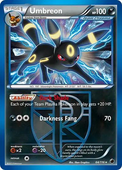 Plasma Freeze Umbreon [Non-holo] Pokémon card